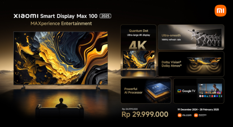 Xiaomi Layar Cerdas Super Max 100, Tampilan Ultra Lebar